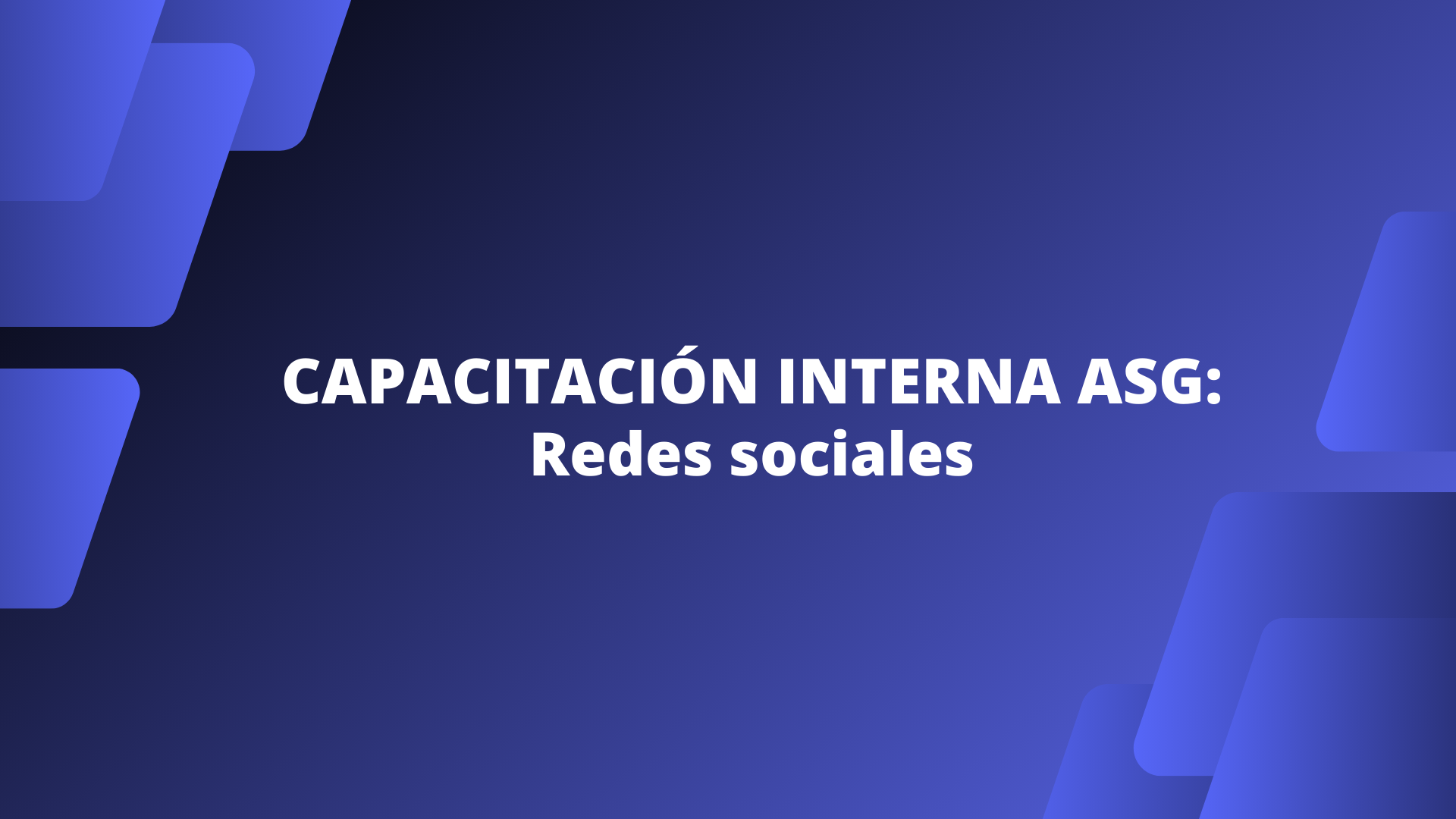 Capacitación interna: Redes Sociales.